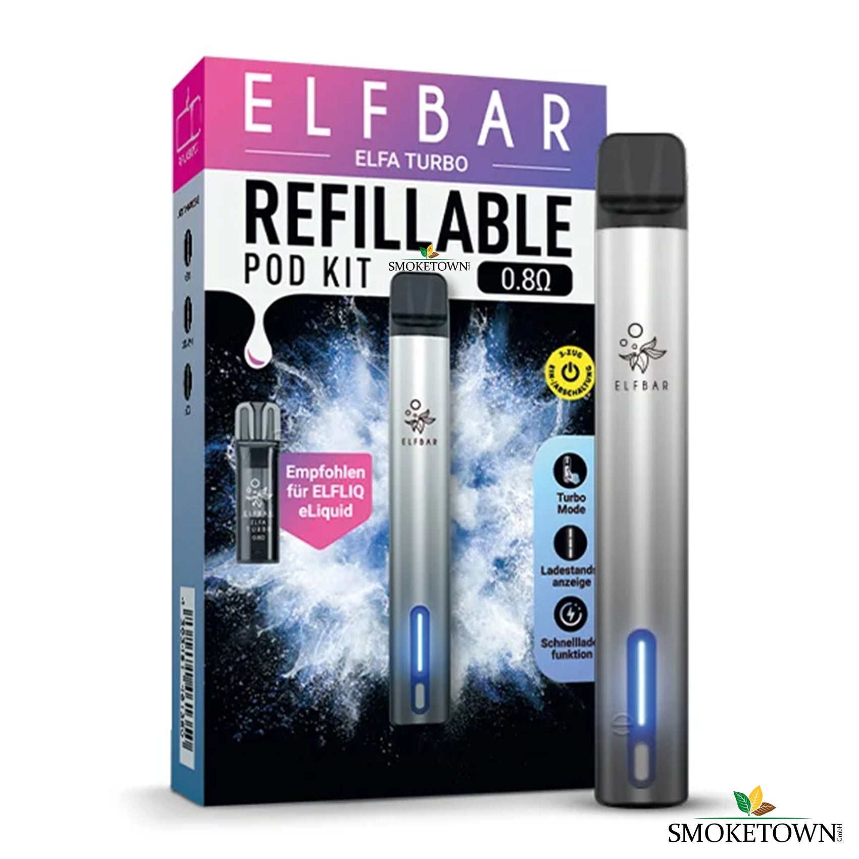 e-zigarette elfbar elfa turbo aurora black