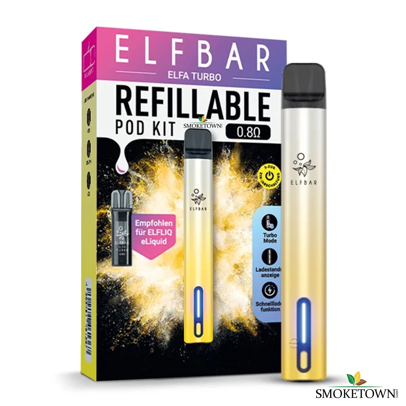 e-zigarette elfbar elfa turbo aurora gold