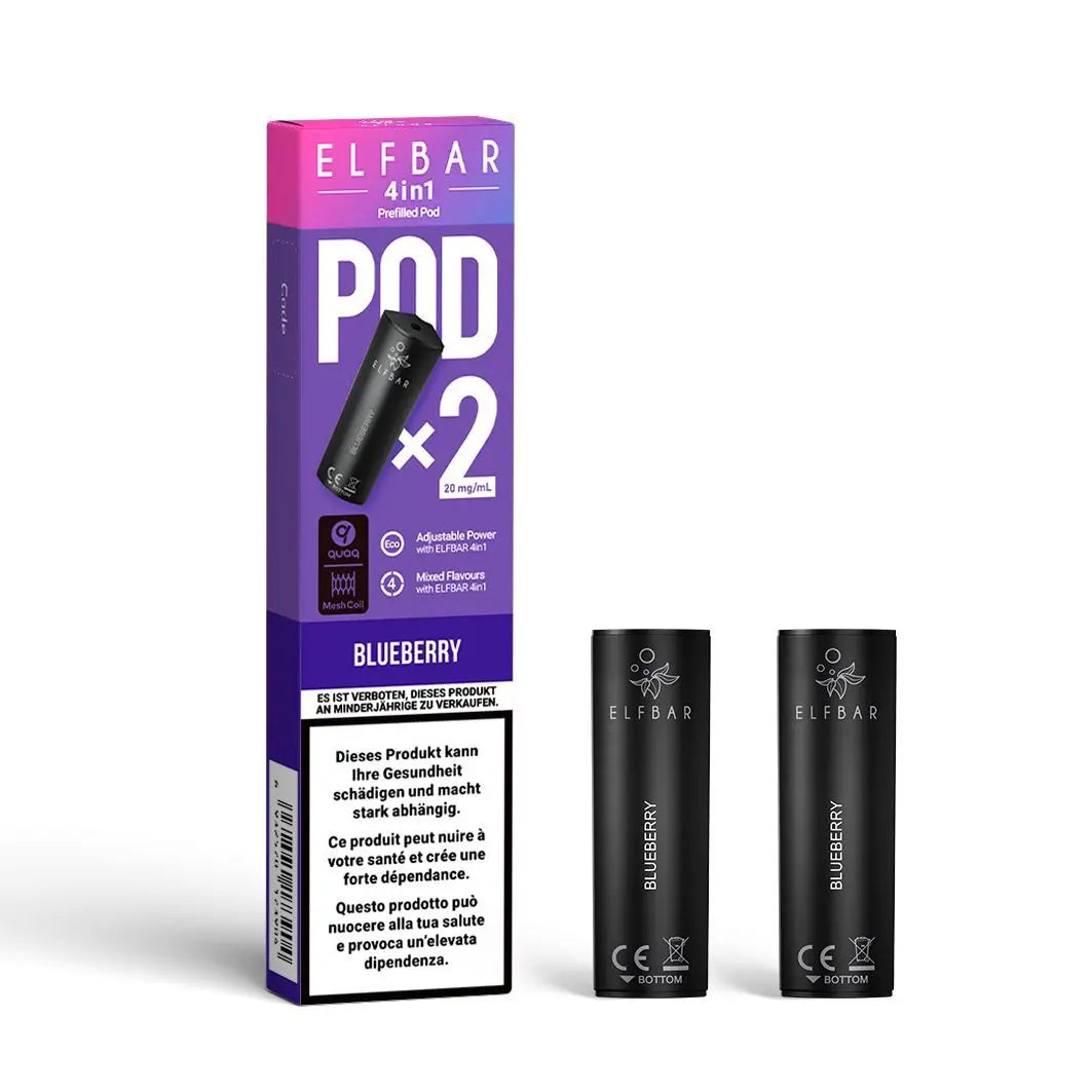 elfbar 4in1 pods 20mg nikotin 2er Pack, blueberry