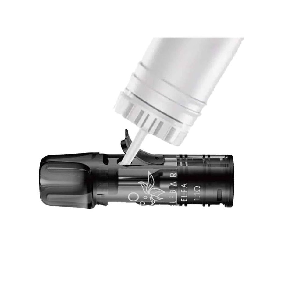 elfbar elfa pro pods zum auffüllen mit liquid, seitliche befüllung