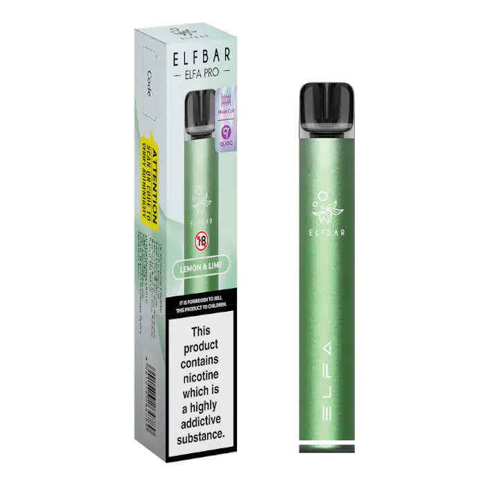 podsystem vape elf bar elfa pro mit 1 akkuträger und 1 pod mit lemon lime 20mg nikotin