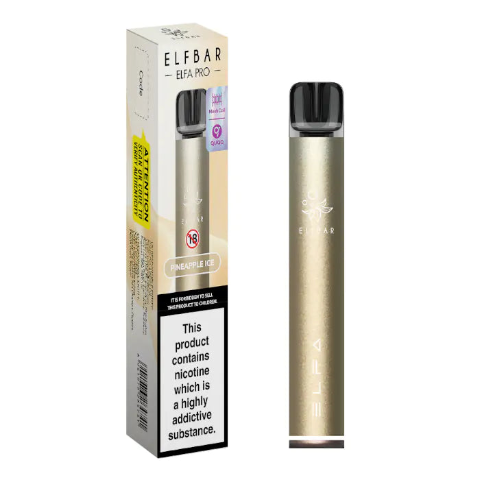 podsystem vape elf bar elfa pro mit akkuträger und 1 pod mit pineapple ice 20mg nikotin