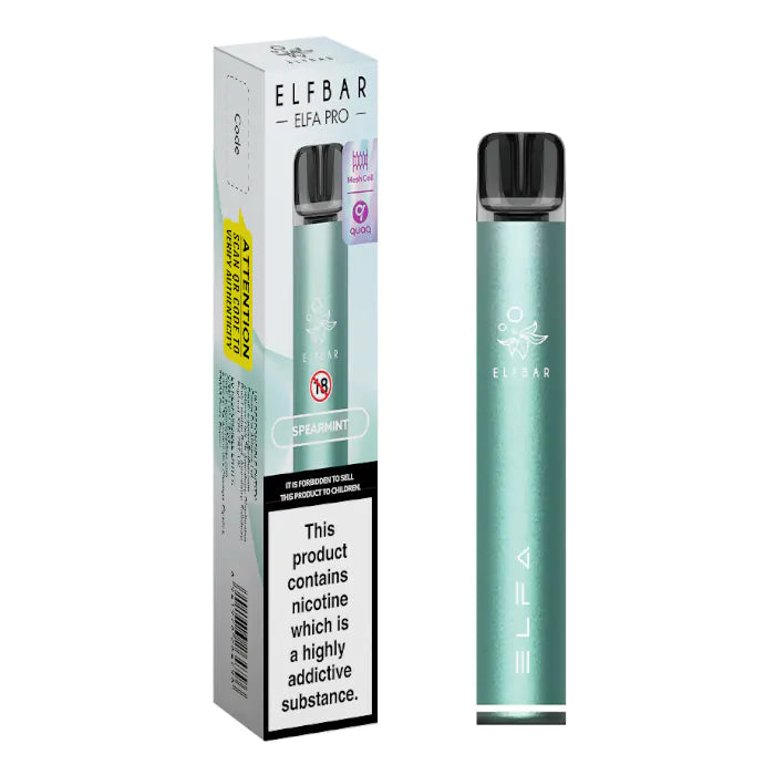 podsystem vape elf bar elfa pro mit 1 akkuträger und 1 pod mit spearmint 20mg nikotin