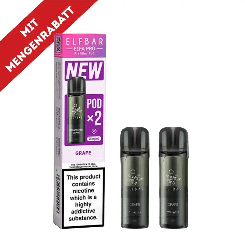 Elfbar Elfa Pro V2 Pods 20mg - Grape 2er Pack