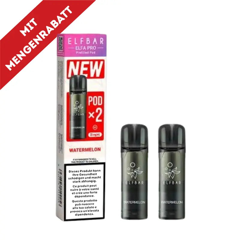 Elfbar Elfa Pro V2 Pods 20mg - Watermelon 2er Pack