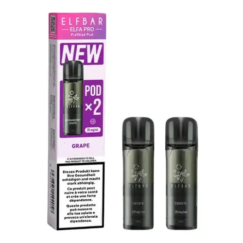 Elfbar Elfa Pro V2 Pods 20mg - Grape 2er Pack
