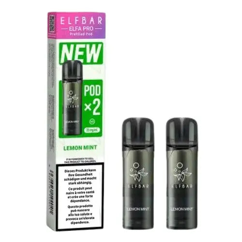 Elfbar Elfa Pro V2 Pods 20mg - Lemon Mint 2er Pack