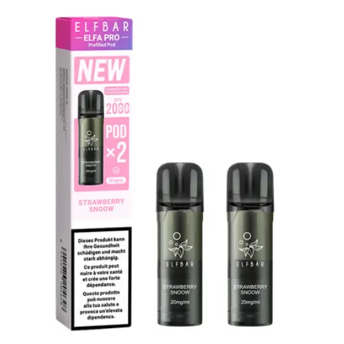 Elfbar Elfa Pro V2 Pods 20mg - Strawberry Snoow 2er Pack