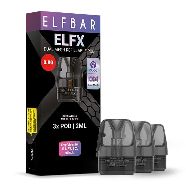 e-zigarette elfbar elfx leere kartuschen dual mesh coils 0.8ohm