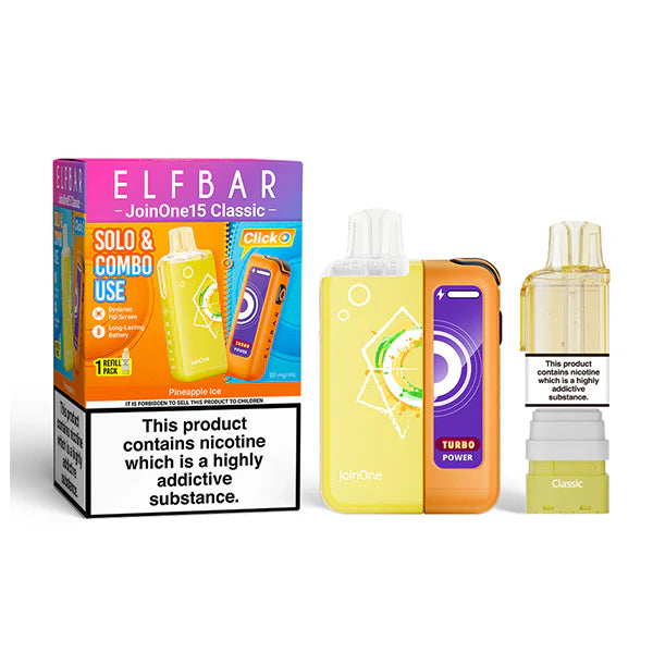ELFBAR JOIN ONE 15 CLASSIC pineapple ice 20mg kit mit pod und usb c akku