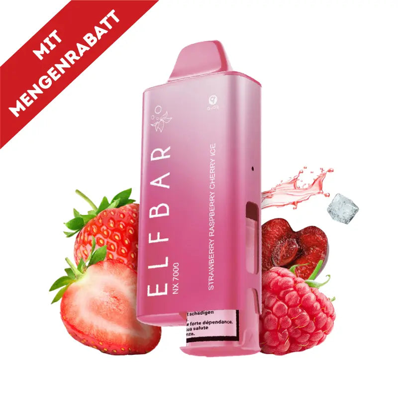 Elfbar NX 7000 Kit - Strawberry Raspberry Cherry Ice 20mg