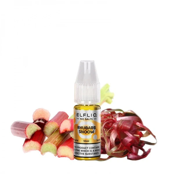 e-liquid elfliq elf bar rhubarb snoow 10ml mit 10mg oder 20mg nikotin