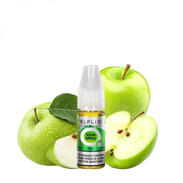 e-liquid elfliq elf bar sour apple 10ml mit 10mg oder 20mg nikotin