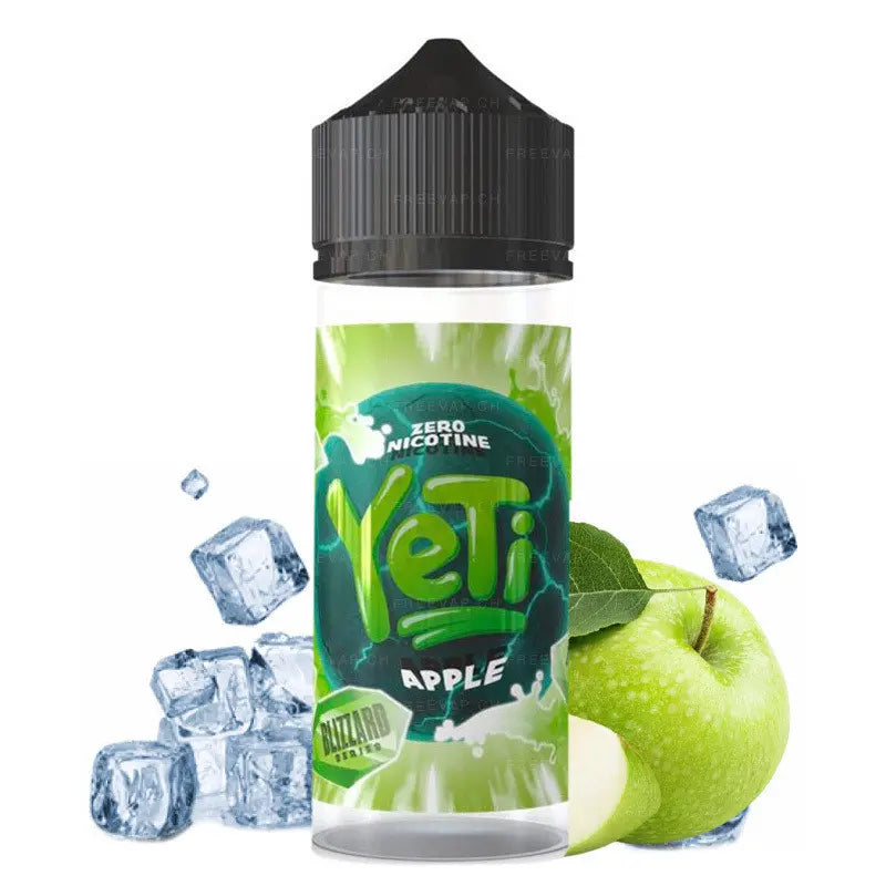 e-liquid yeti, 100ml ohne nikotin, apple ice