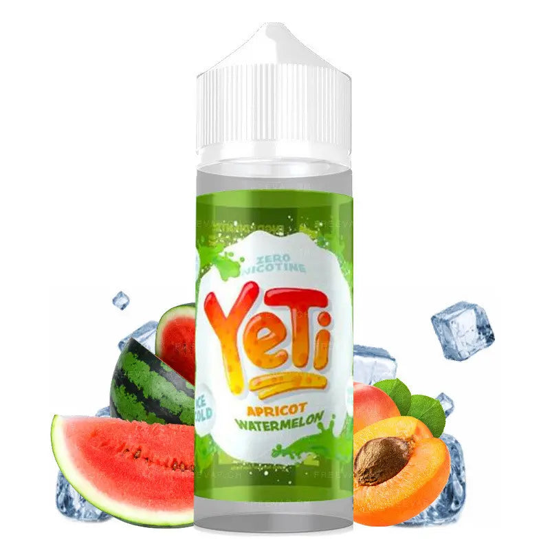e-liquid yeti, 100ml ohne nikotin, apricot watermelon ice