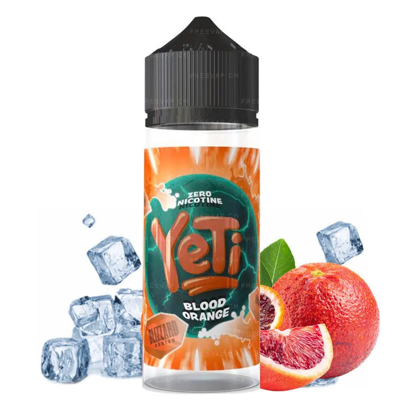 e-liquid yeti, 100ml ohne nikotin, blood orange ice