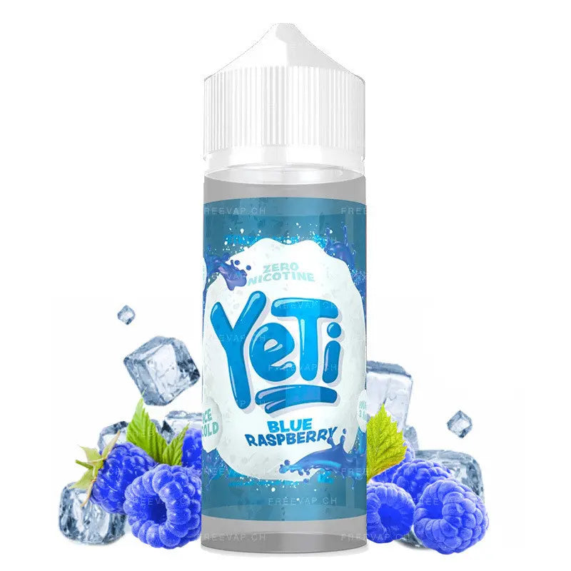 e-liquid yeti, 100ml ohne nikotin, blue raspberry ice