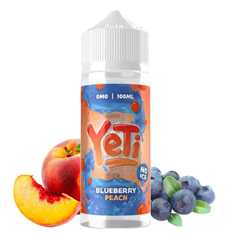e-liquid yeti, 100ml ohne nikotin, blueberry peach