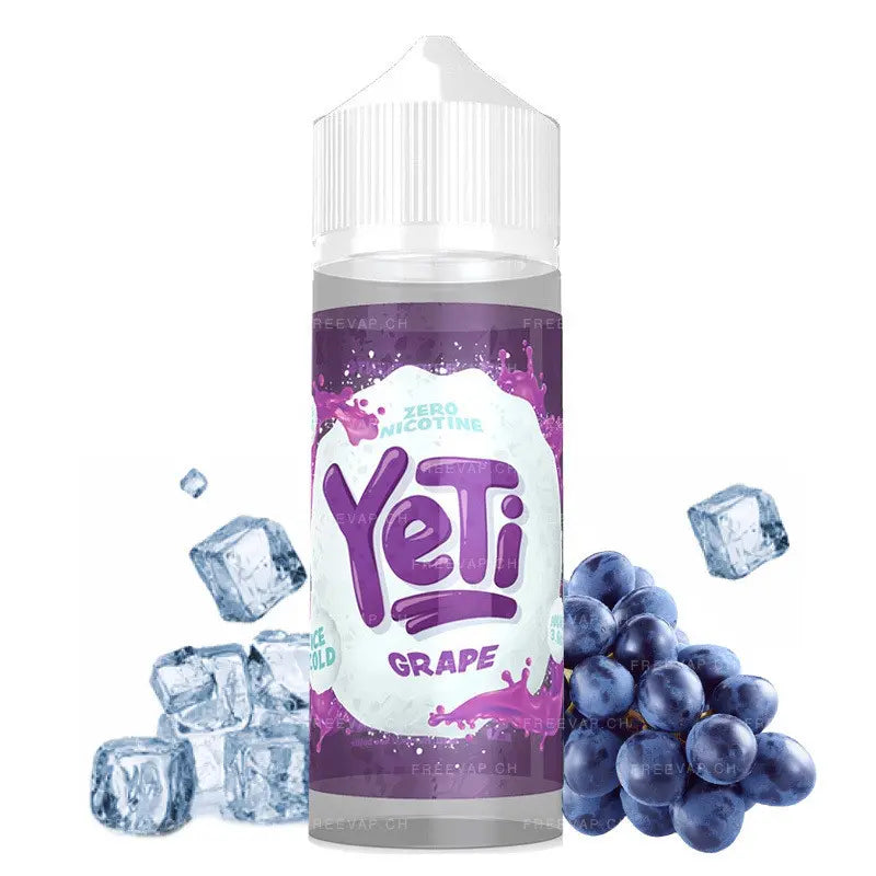 e-liquid yeti, 100ml ohne nikotin, grape ice