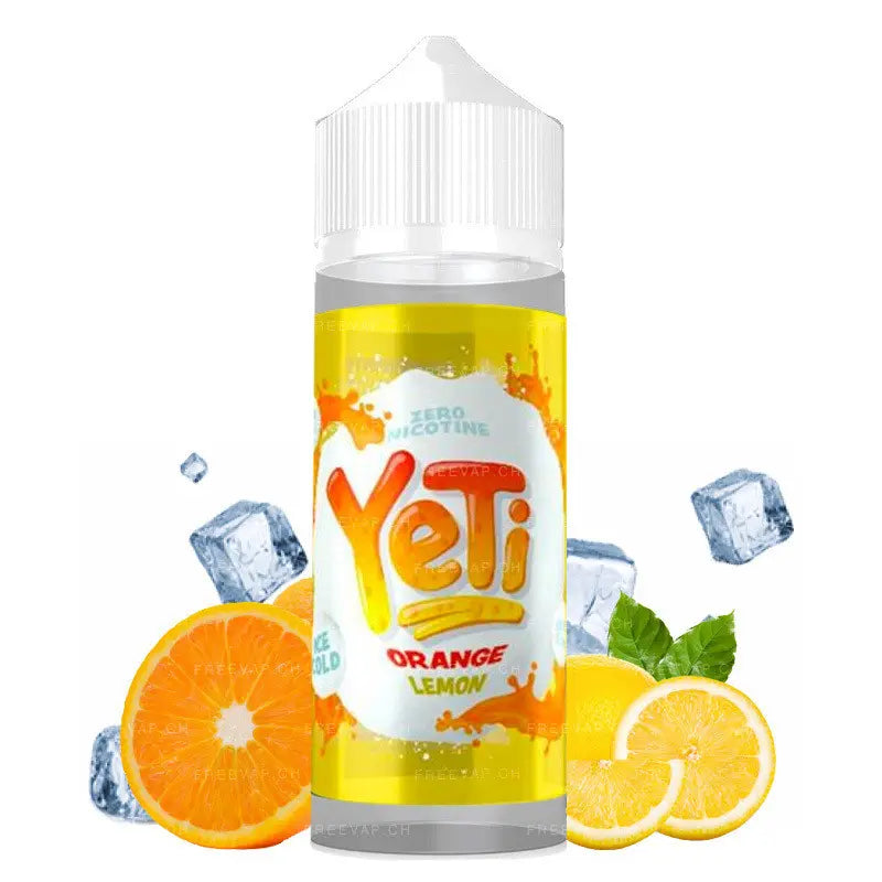e-liquid yeti, 100ml ohne nikotin, orange lemon ice