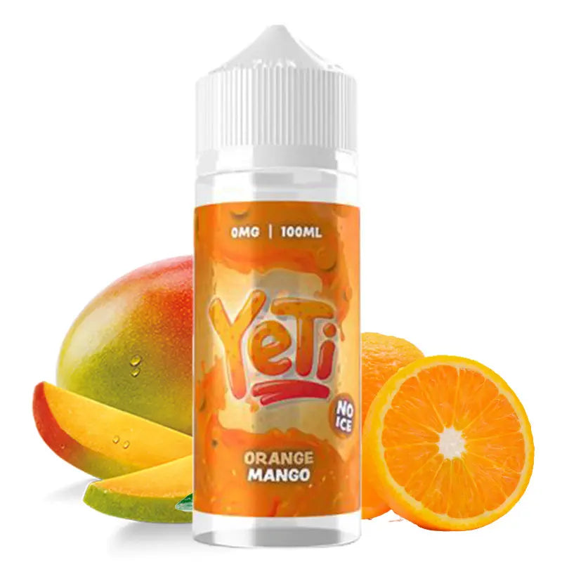 e-liquid yeti, 100ml ohne nikotin, orange mango