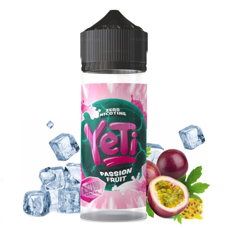 e-liquid yeti, 100ml ohne nikotin, passionfruit ice