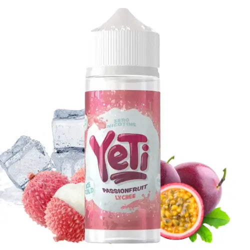 e-liquid yeti 100ml ohne nikotin mit passionfruit lychee ice