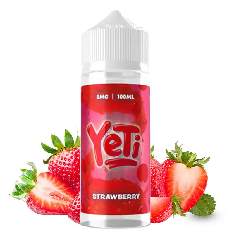 e-liquid yeti, 100ml ohne nikotin, strawberry
