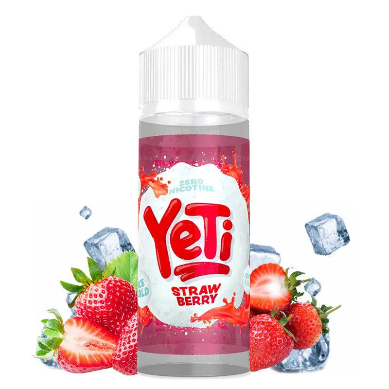 e-liquid yeti, 100ml ohne nikotin, strawberry ice