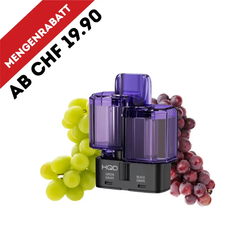 HQD Dual 35K Pod - Green Grape & Black Grape 20mg