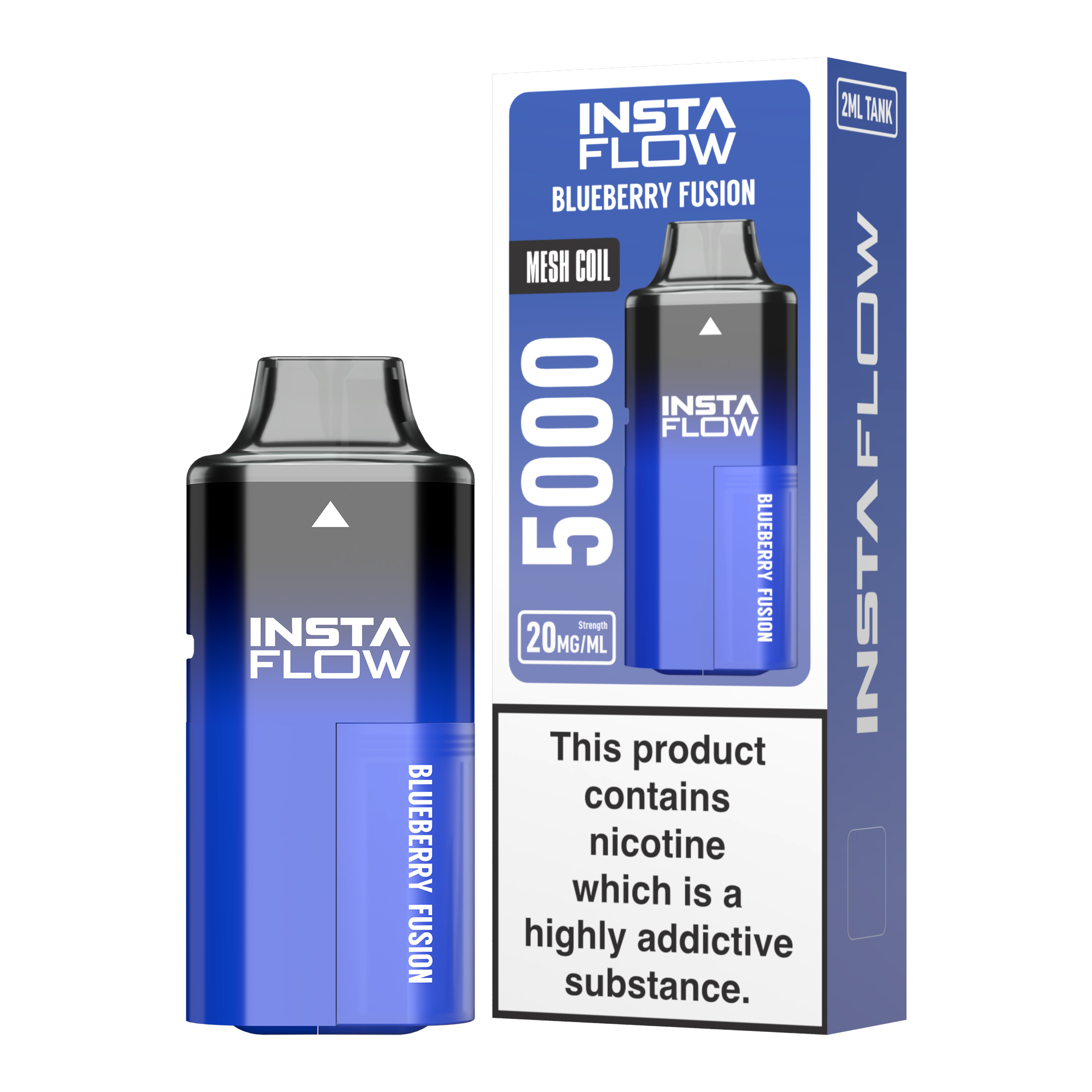 vape instaflow von instabar blueberry fusion mit 20mg nikotin 5000 puffs
