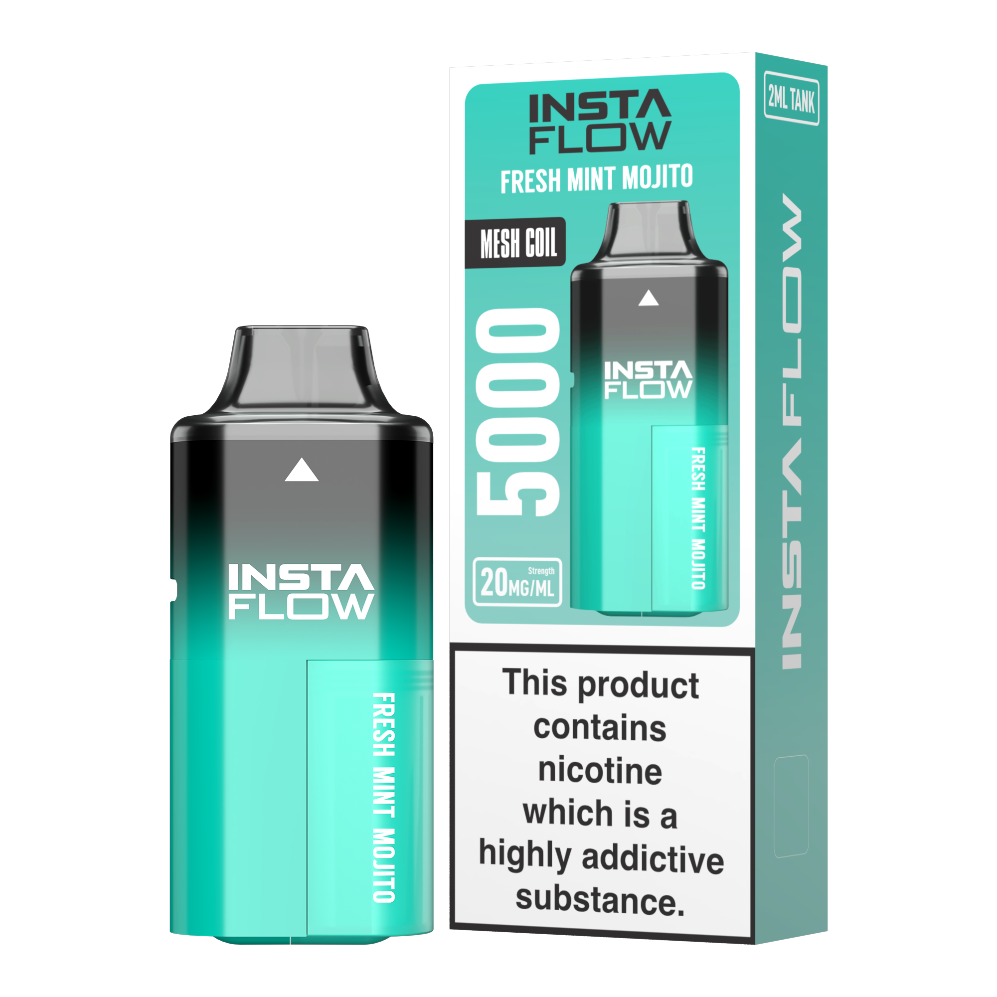 vape instaflow von instabar fresh mint mojito mit 20mg nikotin 5000 puffs