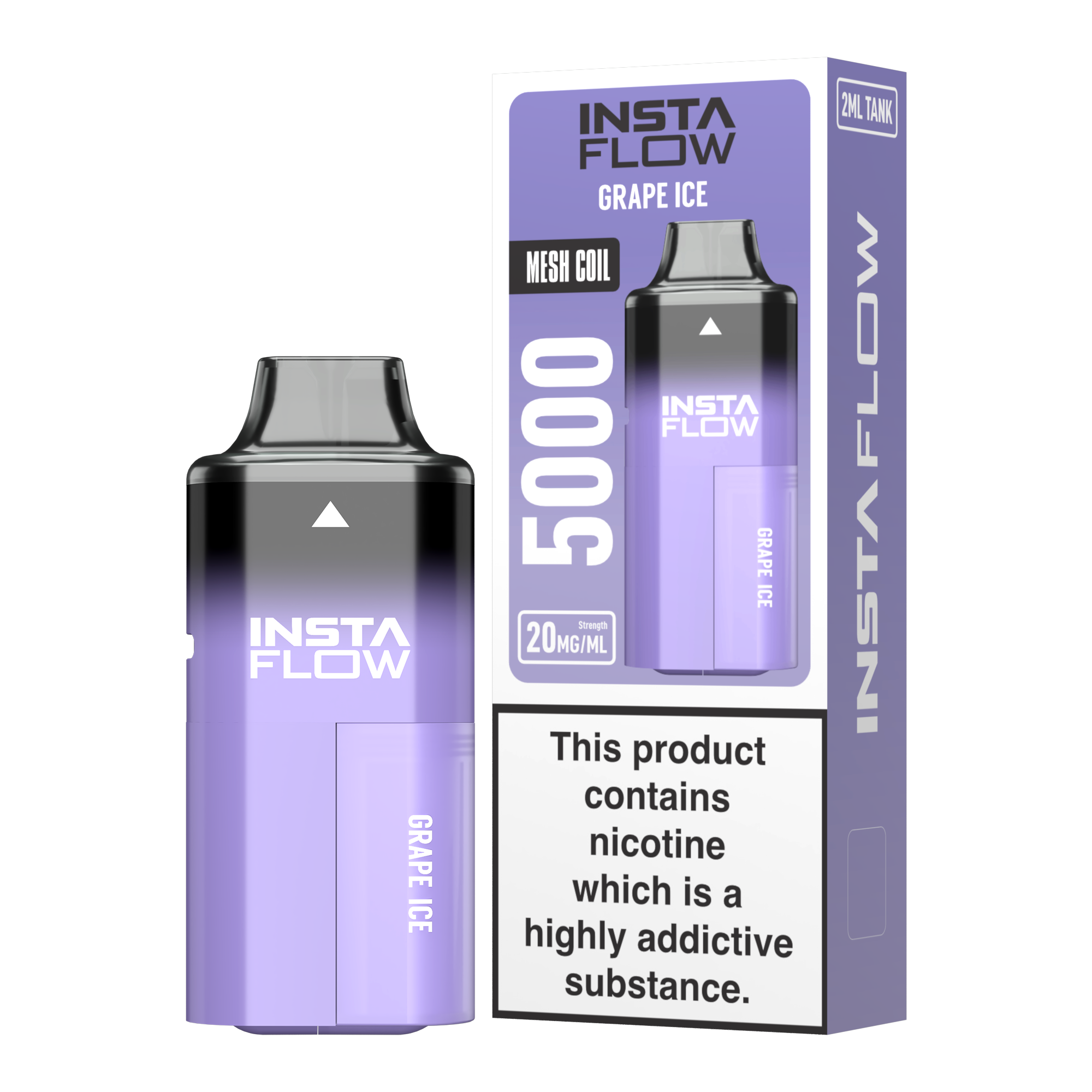 vape instaflow von instabar grape ice mit 20mg nikotin 5000 puffs