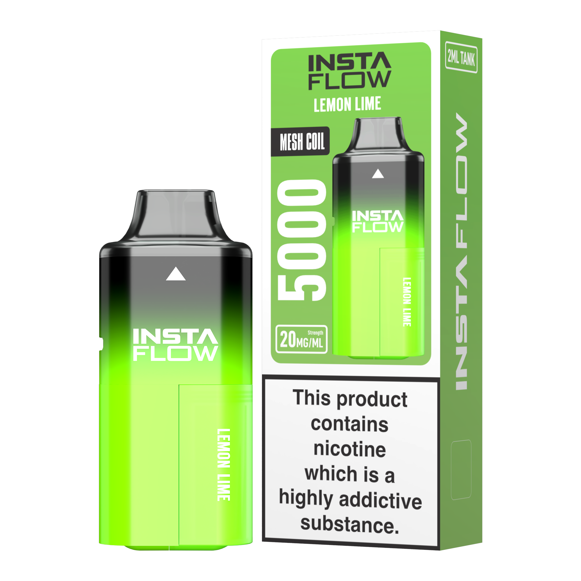 vape instaflow von instabar lemon lime mit 20mg nikotin 5000 puffs