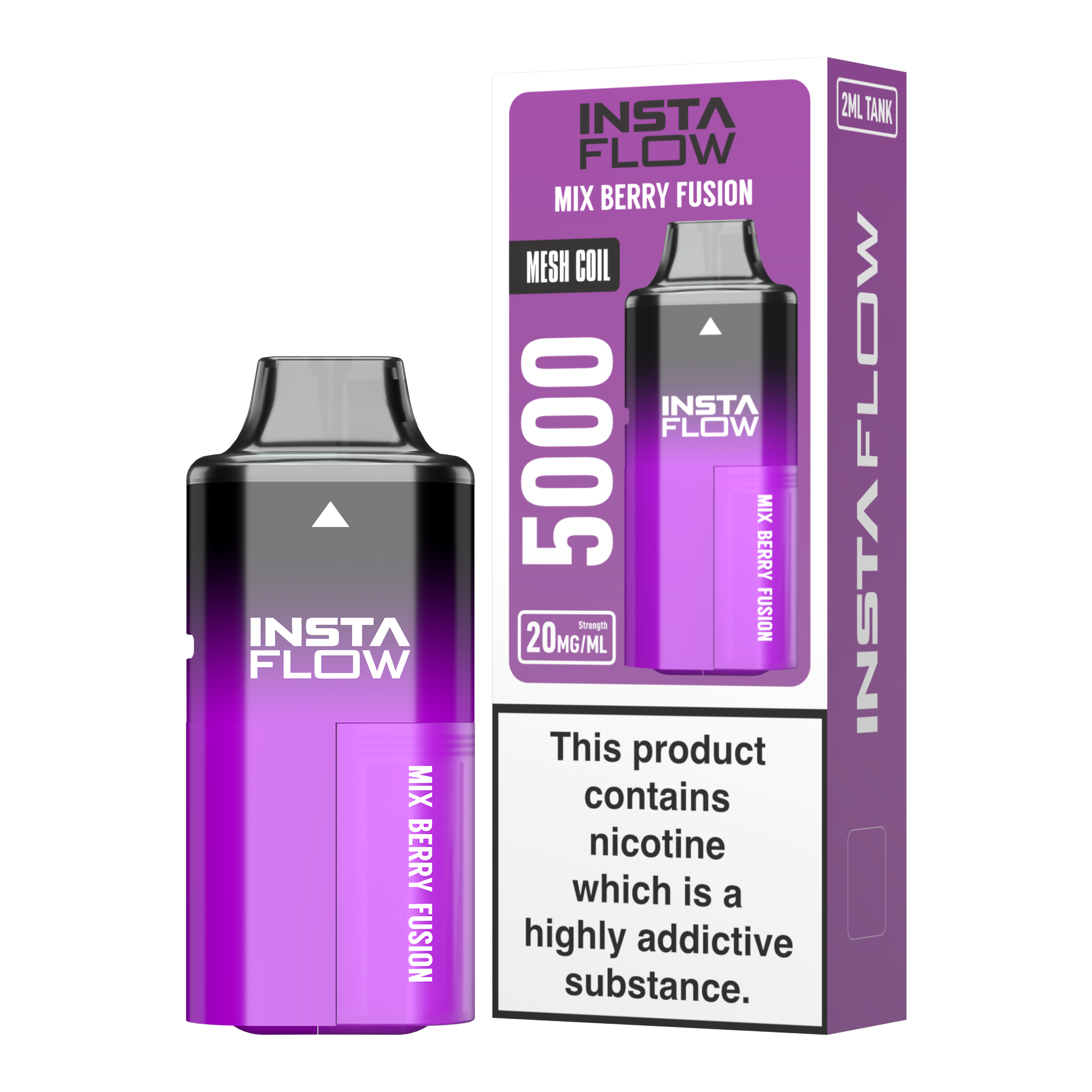 vape instaflow von instabar mix berry fusion mit 20mg nikotin 5000 puffs