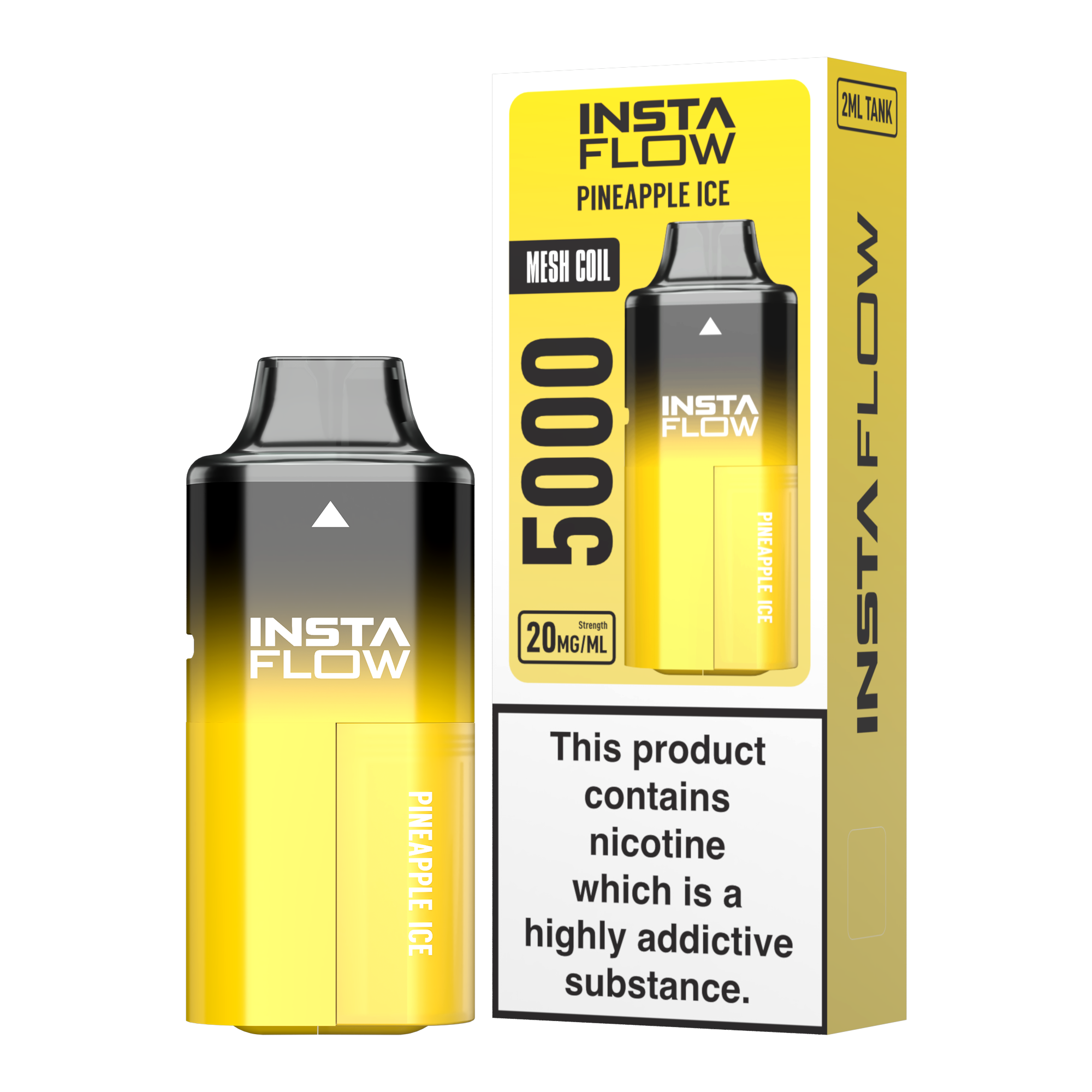 vape instaflow von instabar pineapple ice mit 20mg nikotin 5000 puffs