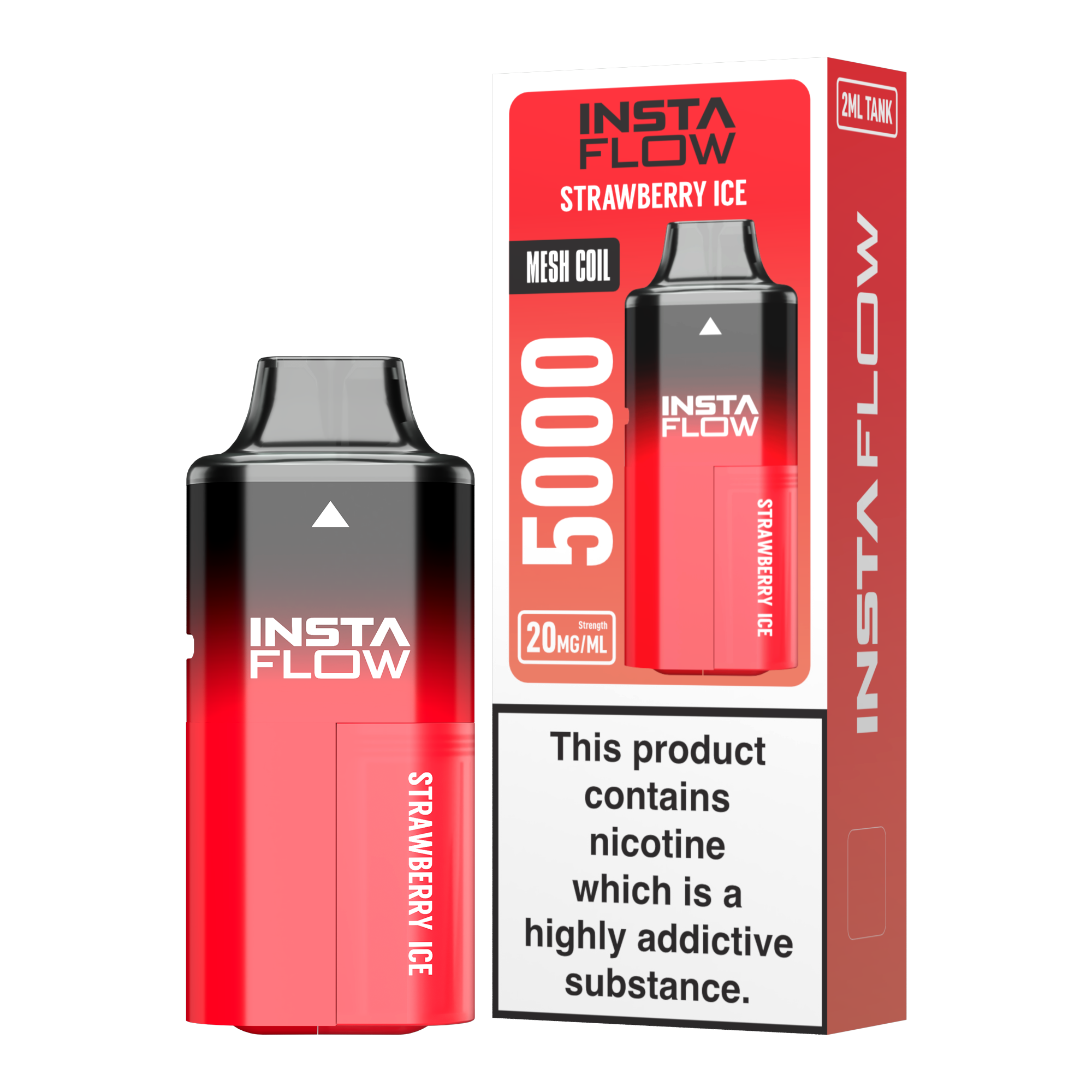 vape instaflow von instabar strawberry ice mit 20mg nikotin 5000 puffs