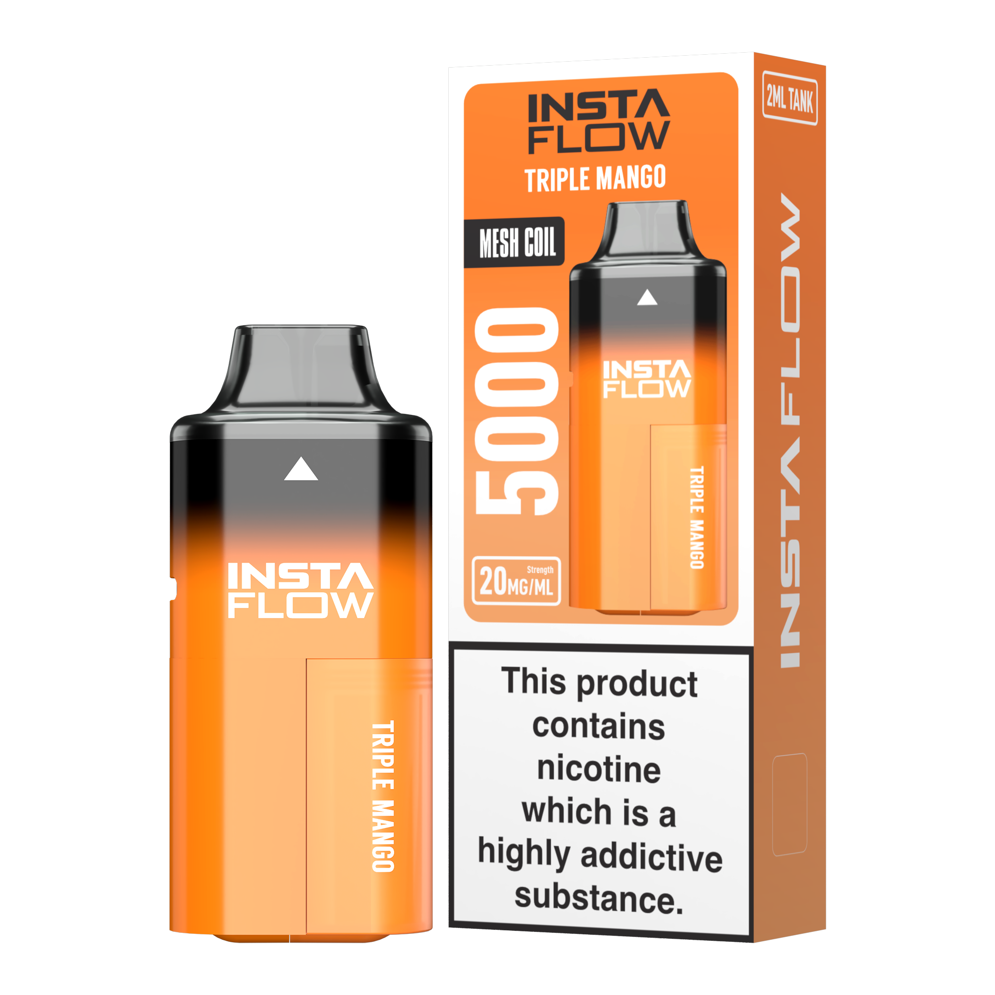 vape instaflow von instabar triple mango mit 20mg nikotin 5000 puffs