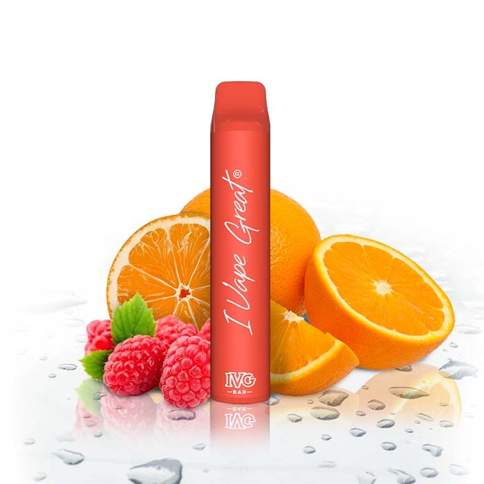 ivg plus+ vape 800 puffs 20mg nikotin orange raspberry