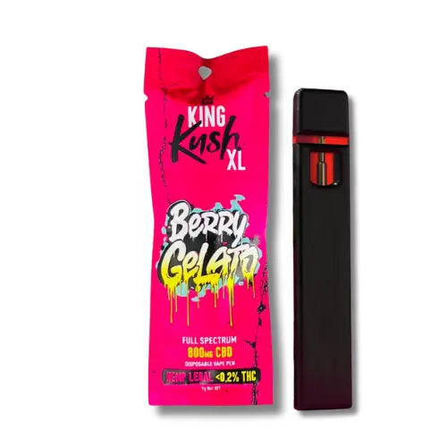 king kush cbd vape 0.2% thc, berry gelato