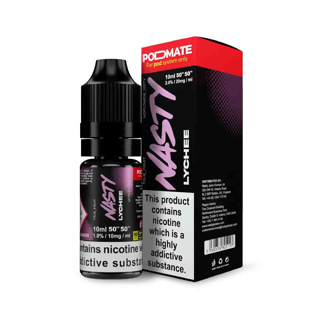 e-liquid nasty podmate lychee 10ml 10mg nikotin