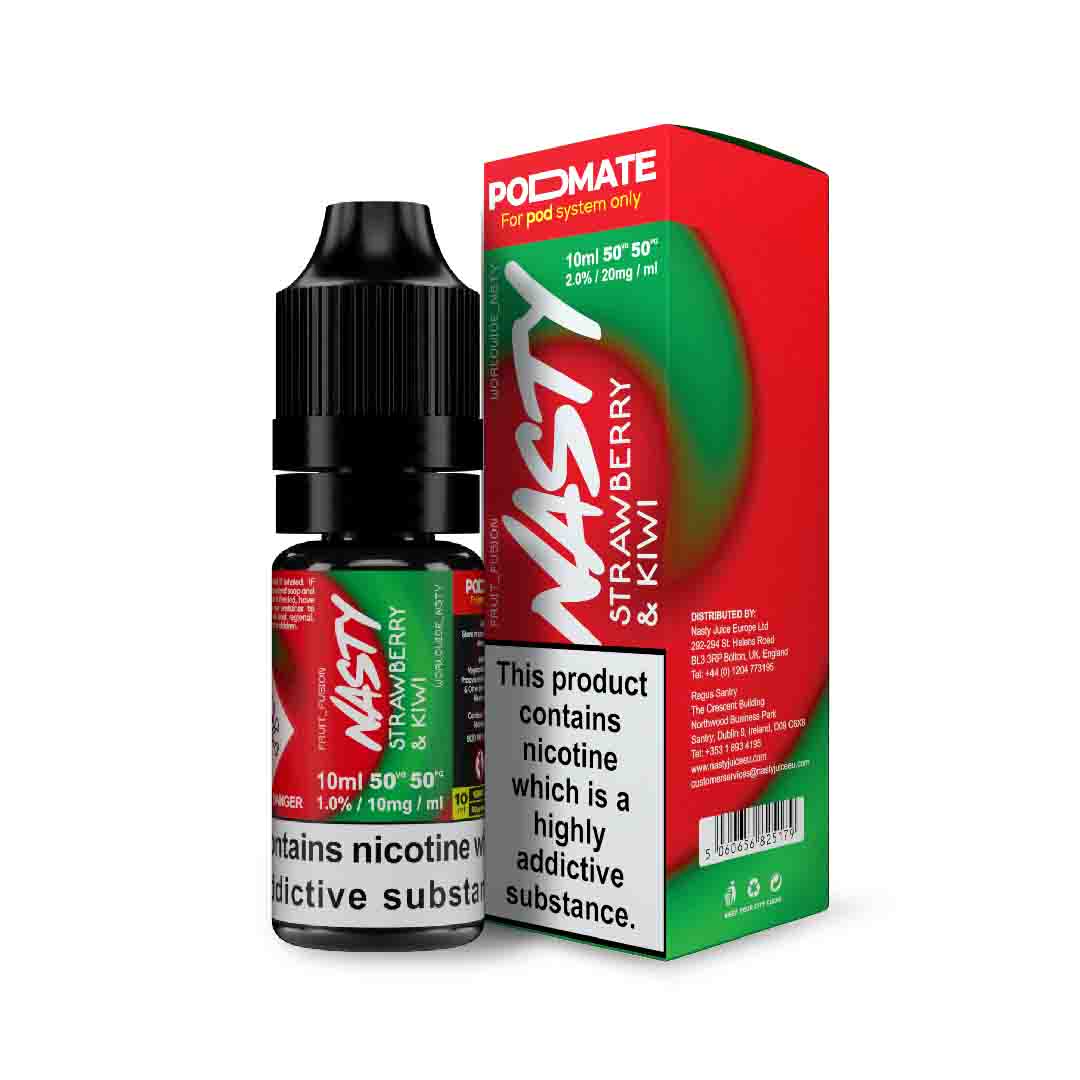 e-liquid nasty podmate strawberry kiwi 10ml 10mg nikotin