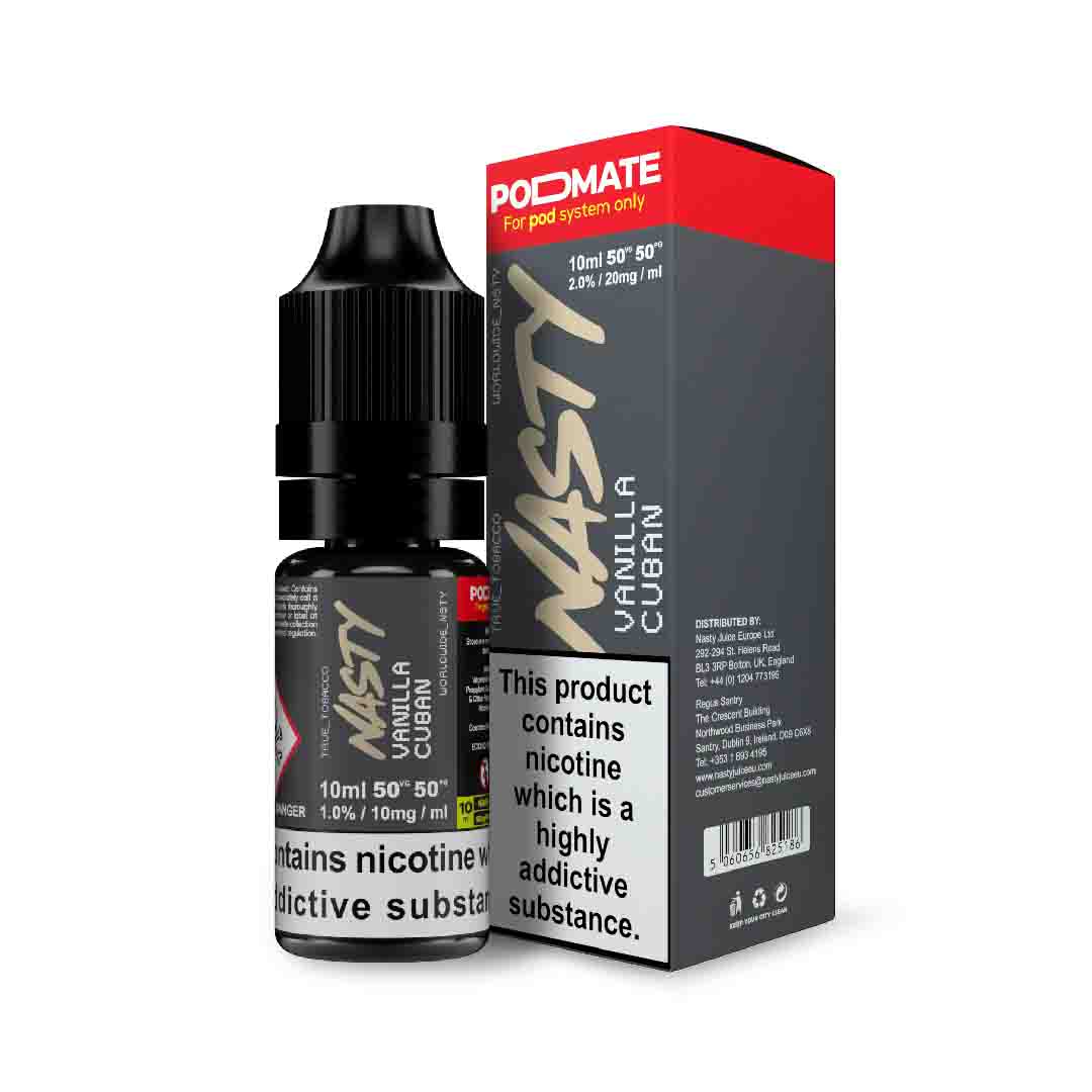 e-liquid nasty podmate vanilla cuban 10ml 10mg nikotin