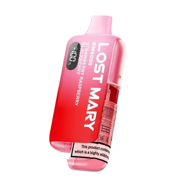 LOST MARY vape 6000 puffs 20mg nikotin strawberry raspberry blackberry