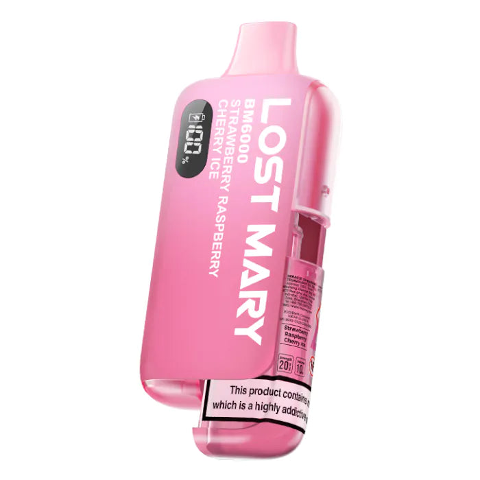 LOST MARY vape 6000 puffs 20mg nikotin strawberry raspberry cherry ice