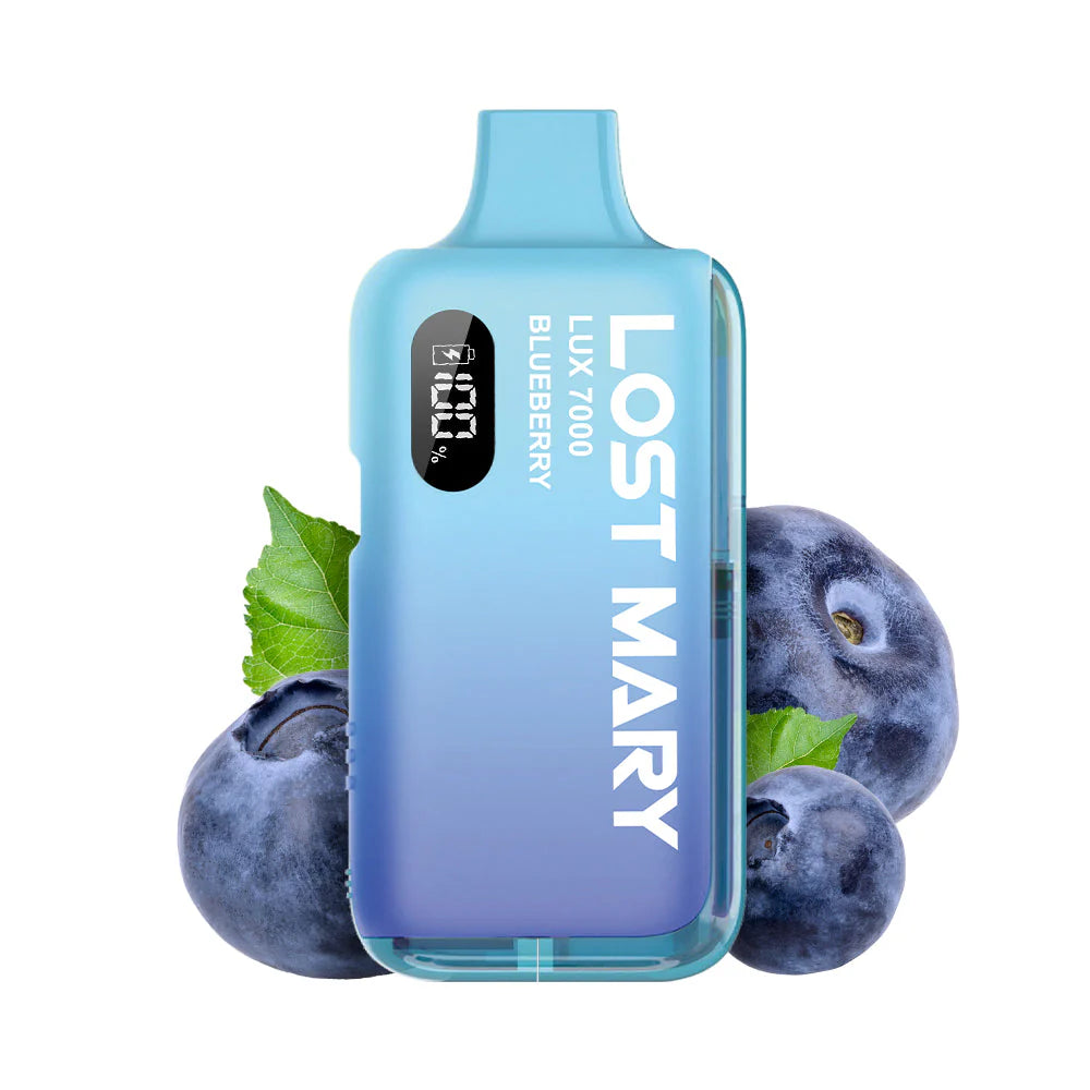 LOST MARY lux 7000 blueberry einweg e zigarette mit blaubeere geschmack vorgefuellt mit integriertem akku und zugautomatik