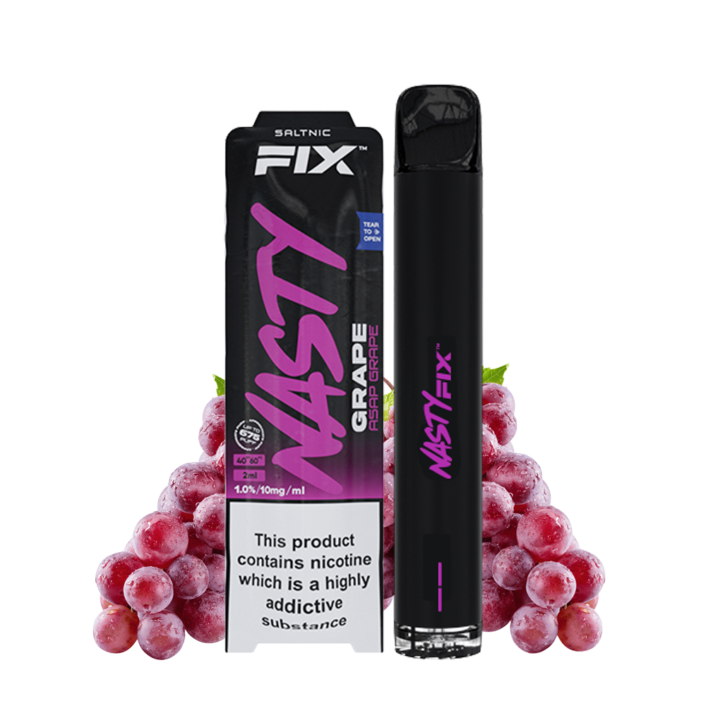 nasty vape fix 675 puffs mit 10mg nikotin grape asap