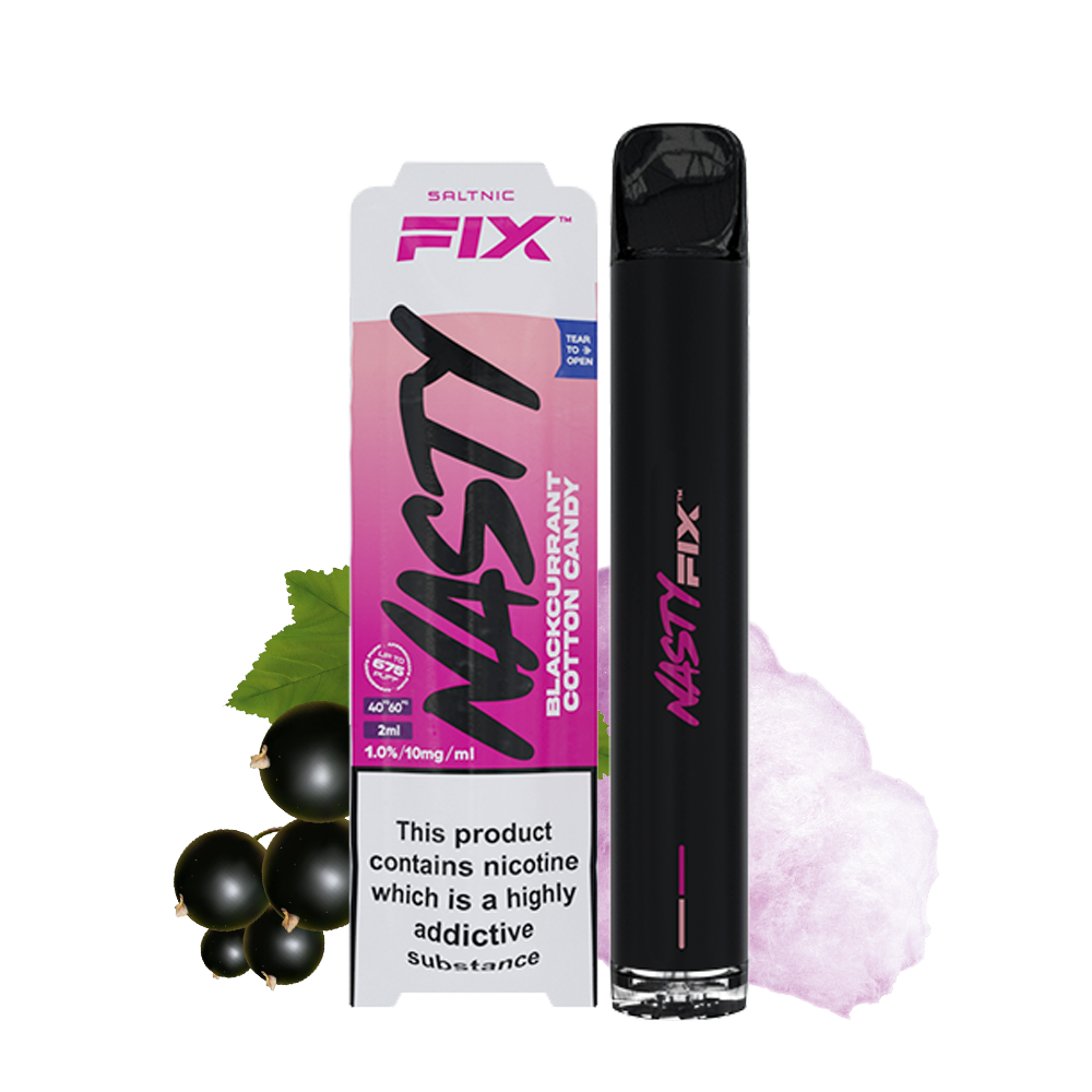 nasty vape fix 675 puffs mit 10mg nikotin blackcurrant cotton candy