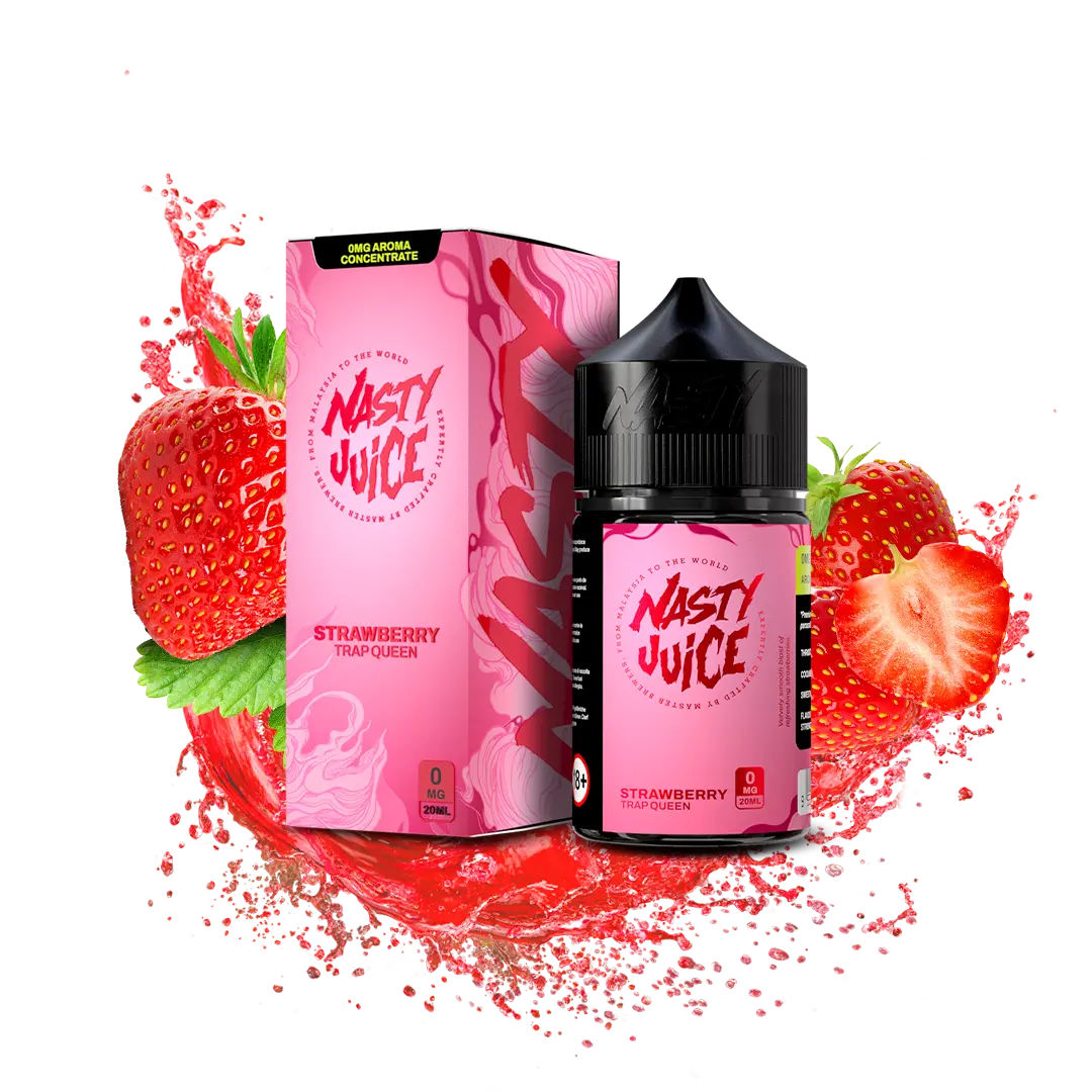 NASTY juice e-liquid aroma 20ml trap queen 0mg süsse erdbeeren mit frischer note