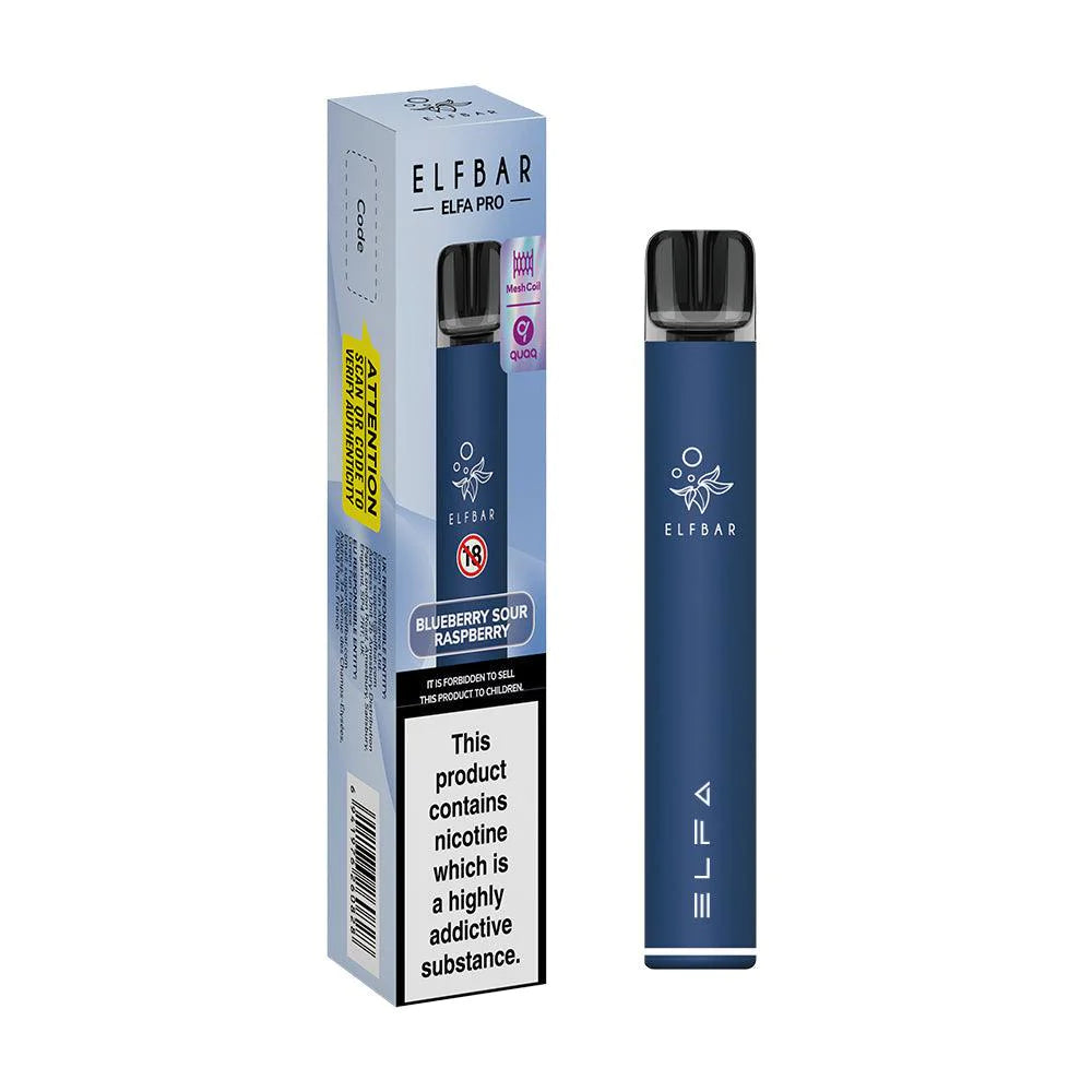 elf bar elfa pro blueberry sour raspberry set blau